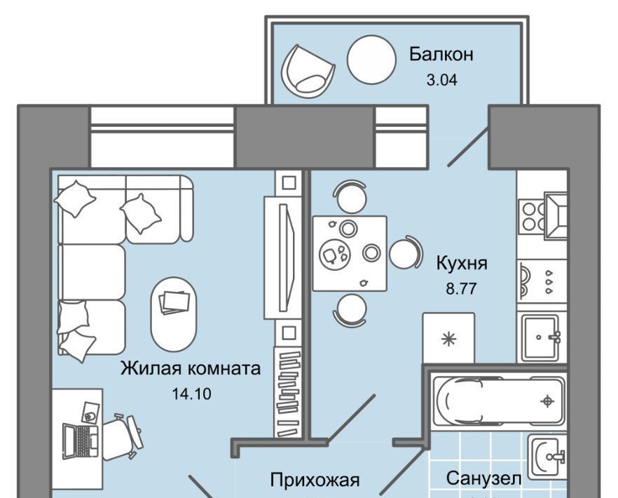 квартира г Пермь р-н Дзержинский Заимка ЖК Камаполис фото 1