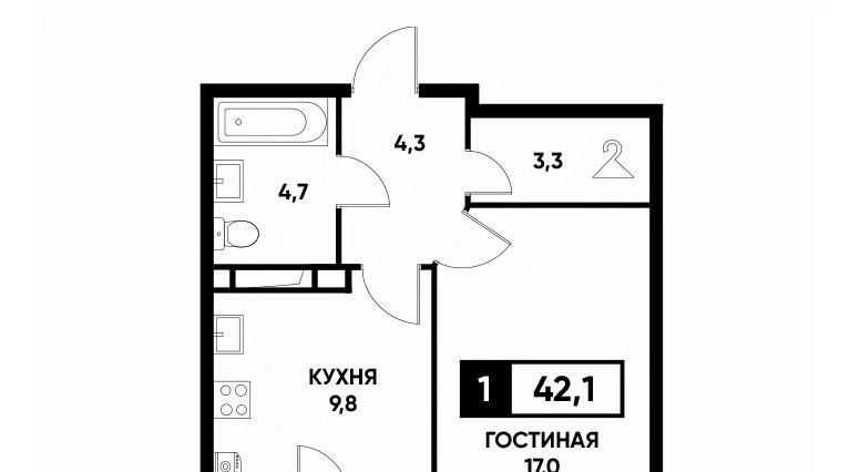 квартира г Ставрополь р-н Промышленный пр-кт Российский 12к/1 фото 1