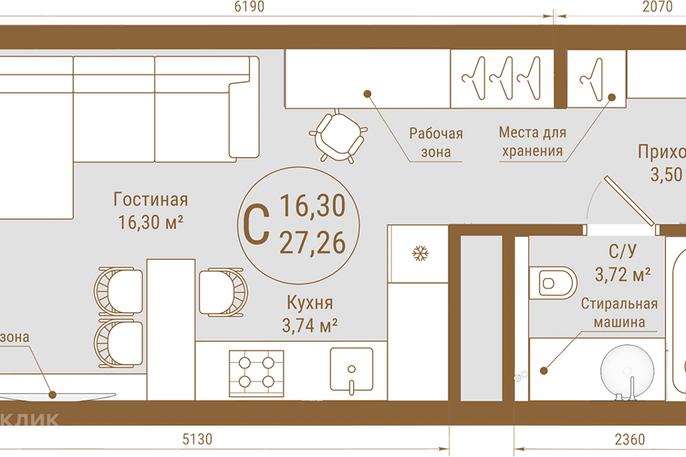 квартира г Уфа пр-кт Октября 75 городской округ Уфа фото 1