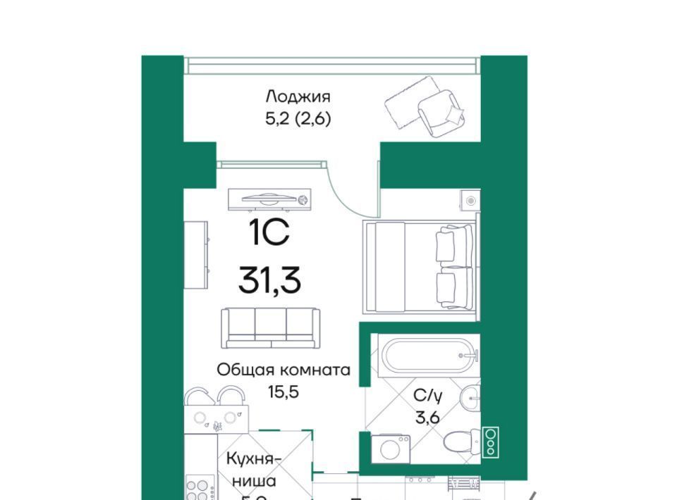 квартира г Барнаул р-н Индустриальный ул Просторная фото 1