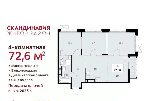 ЖК Скандинавия метро Бунинская аллея к 35. 2.3 фото