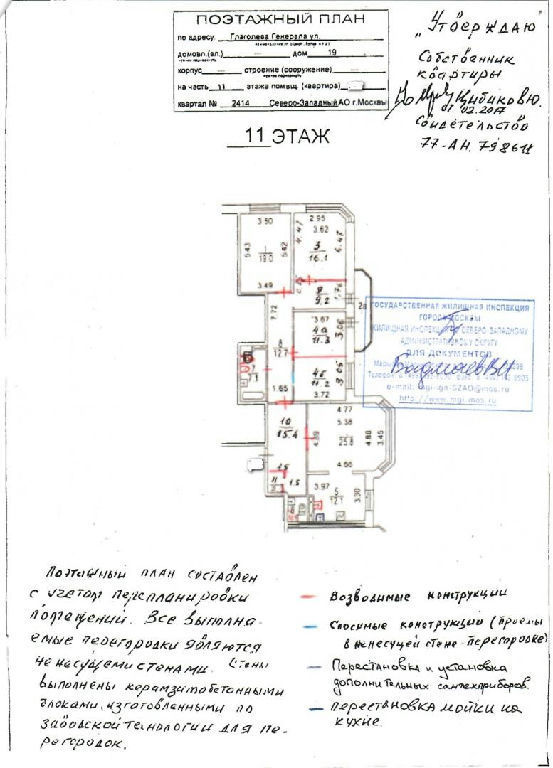 квартира г Москва ул Генерала Глаголева 19 поле, Октябрьское фото 19