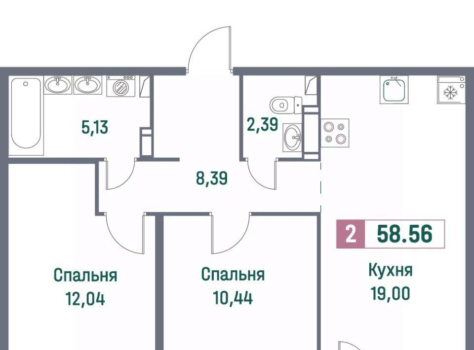 квартира р-н Всеволожский г Мурино ЖК «Фотограф» Девяткино фото 1