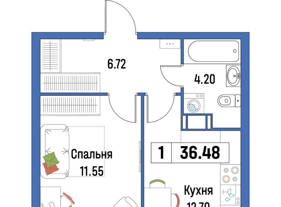 квартира р-н Всеволожский г Мурино ЖК «Урбанист» Девяткино фото 1