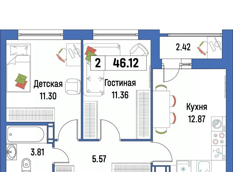 квартира р-н Всеволожский г Мурино ЖК «Урбанист» Девяткино фото 1