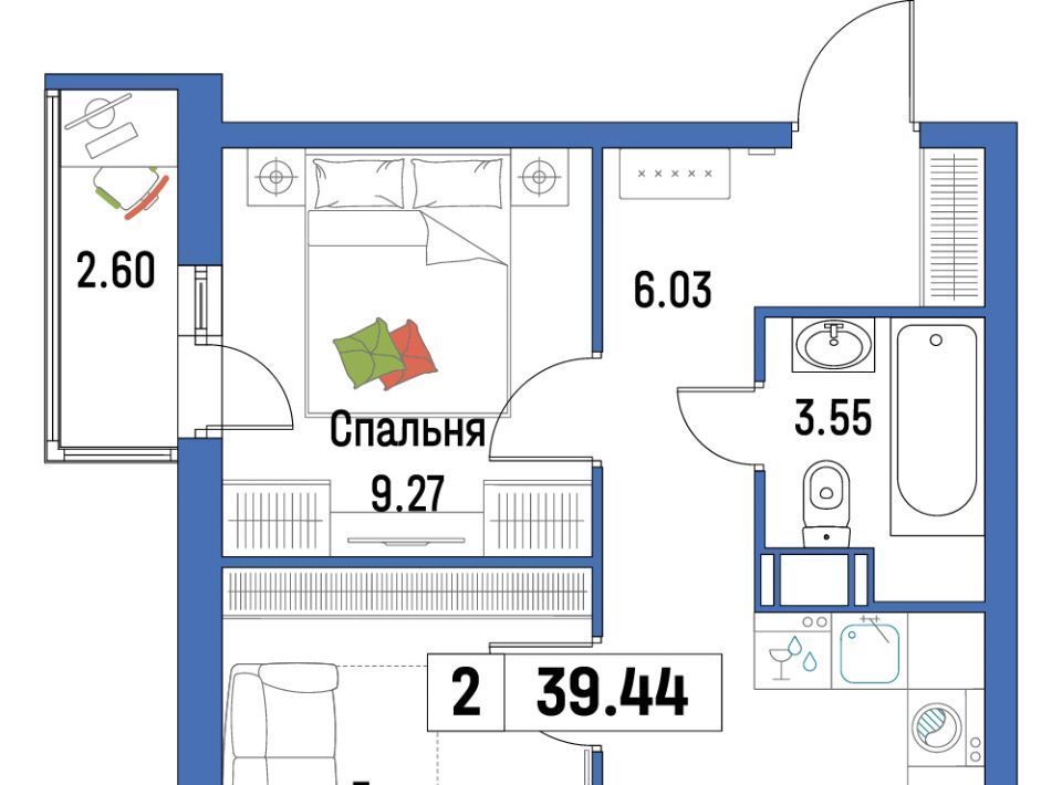 квартира р-н Всеволожский г Мурино ЖК «Урбанист» Девяткино фото 1