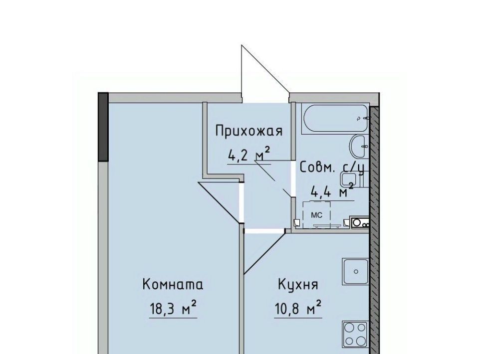 квартира г Ижевск р-н Октябрьский ул Холмогорова 89 фото 1