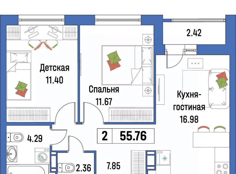 квартира р-н Всеволожский г Мурино Девяткино, Урбанист жилой комплекс фото 1