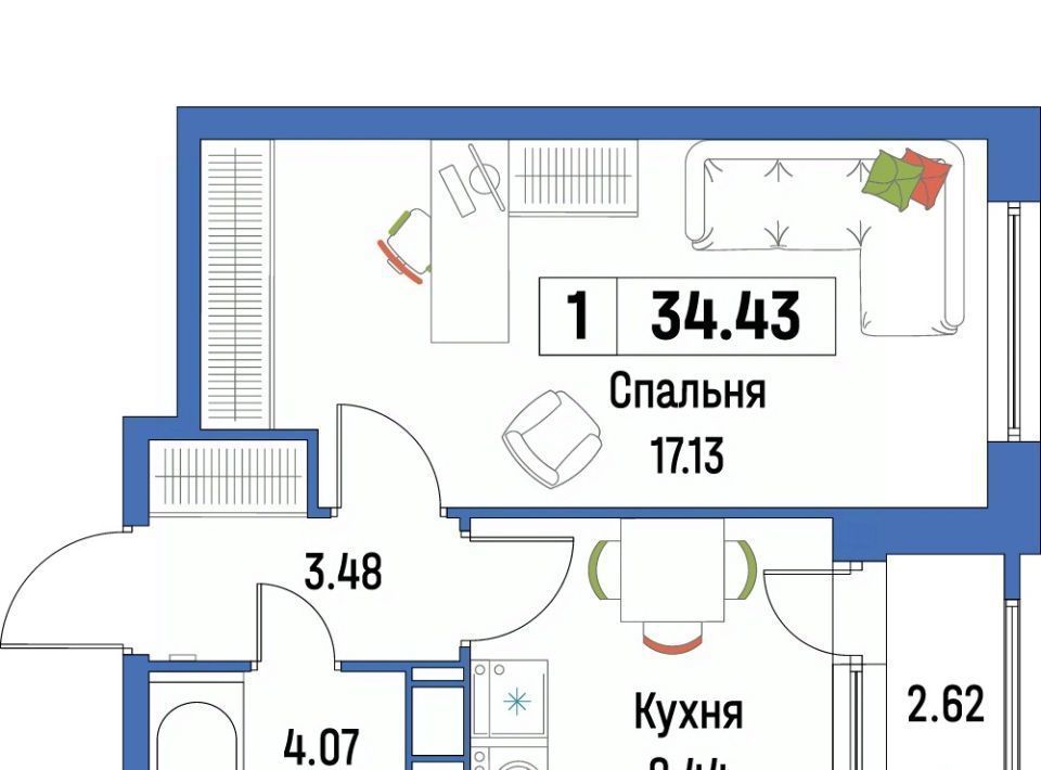 квартира р-н Всеволожский г Мурино ЖК «Урбанист» Девяткино фото 1