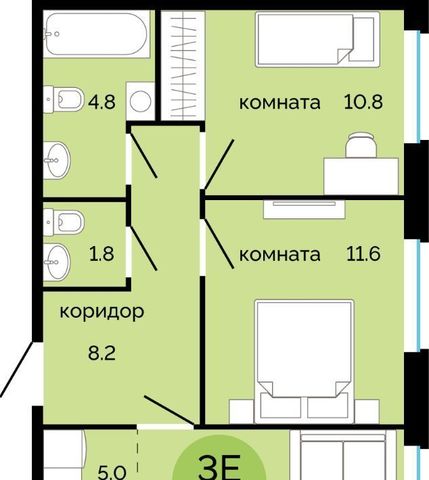 квартира р-н Свердловский ЖК Красное яблоко фото