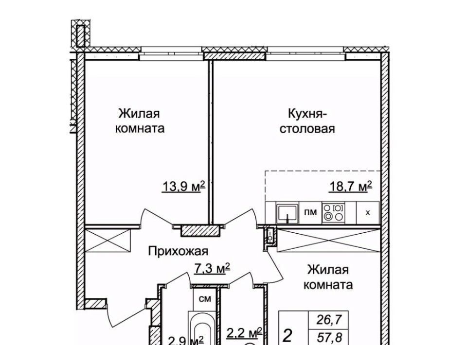 квартира г Нижний Новгород Горьковская ЖК «Новая Кузнечиха» 9 фото 1