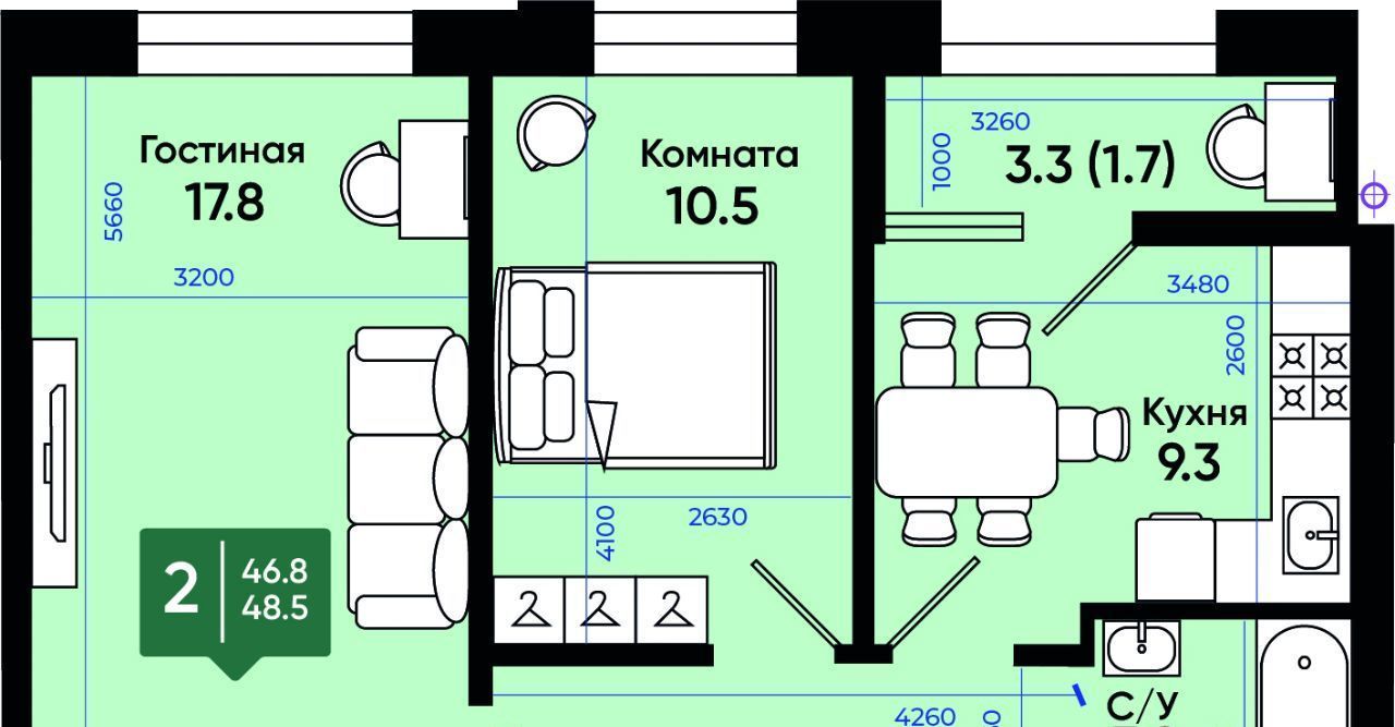 квартира г Батайск ул Олимпийское Кольцо 36к/1 фото 1