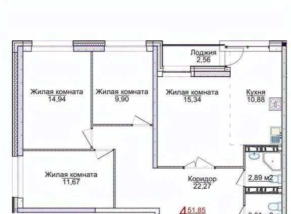 квартира г Ярославль р-н Фрунзенский ЖК «АЭРОПАРК» фото 1