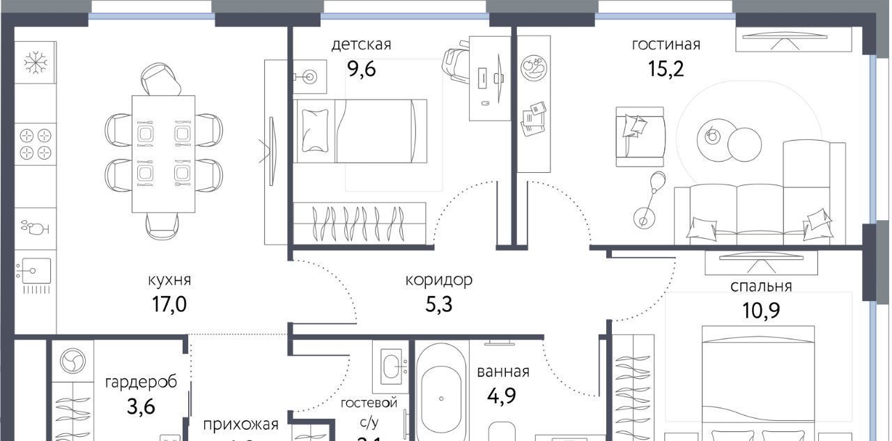 квартира г Москва метро Бульвар Рокоссовского ЖК «Сиреневый парк» фото 1