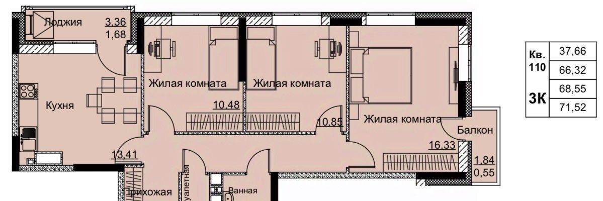 квартира г Ижевск р-н Ленинский Строитель ЖК «Притяжение» жилрайон, 6-й мкр фото 1