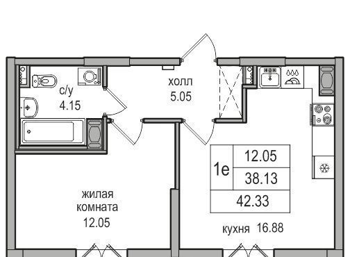 квартира г Санкт-Петербург п Парголово ул Заречная 52к/1 р-н Выборгский фото 1