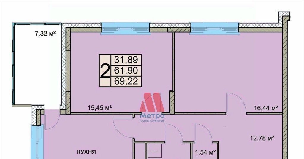 квартира г Ярославль р-н Фрунзенский ул Чернопрудная 2 фото 2