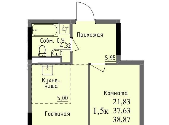 квартира г Ижевск р-н Первомайский проезд Ключевой 23а Поселок фото 1