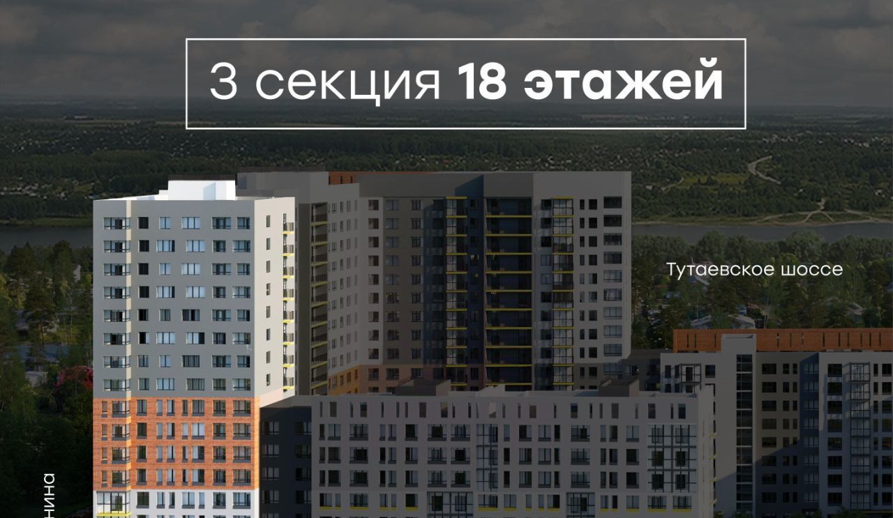 квартира г Ярославль р-н Дзержинский ш Тутаевское 93б фото 4