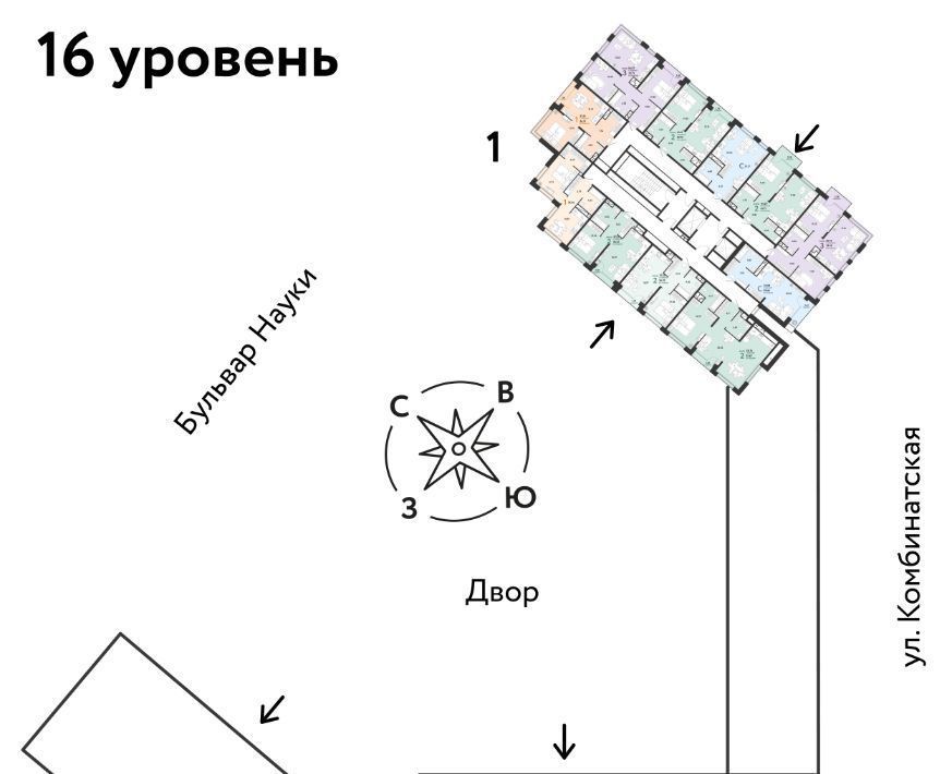 квартира г Тюмень р-н Калининский ул Комбинатская 16к/1 фото 2