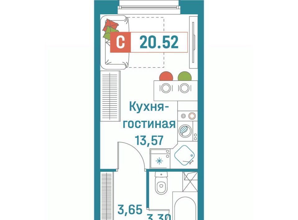 квартира р-н Всеволожский г Мурино ЖК «Графика» Девяткино фото 1