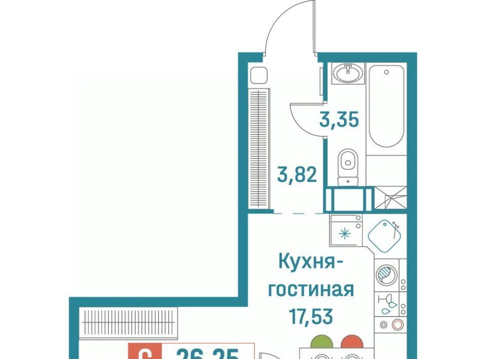 квартира р-н Всеволожский г Мурино ЖК «Графика» Девяткино фото 1