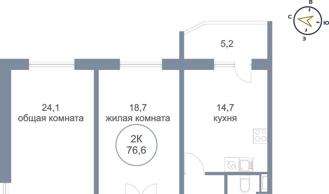 квартира г Сургут пос Гидростроитель ул Монтажников 9 фото 1