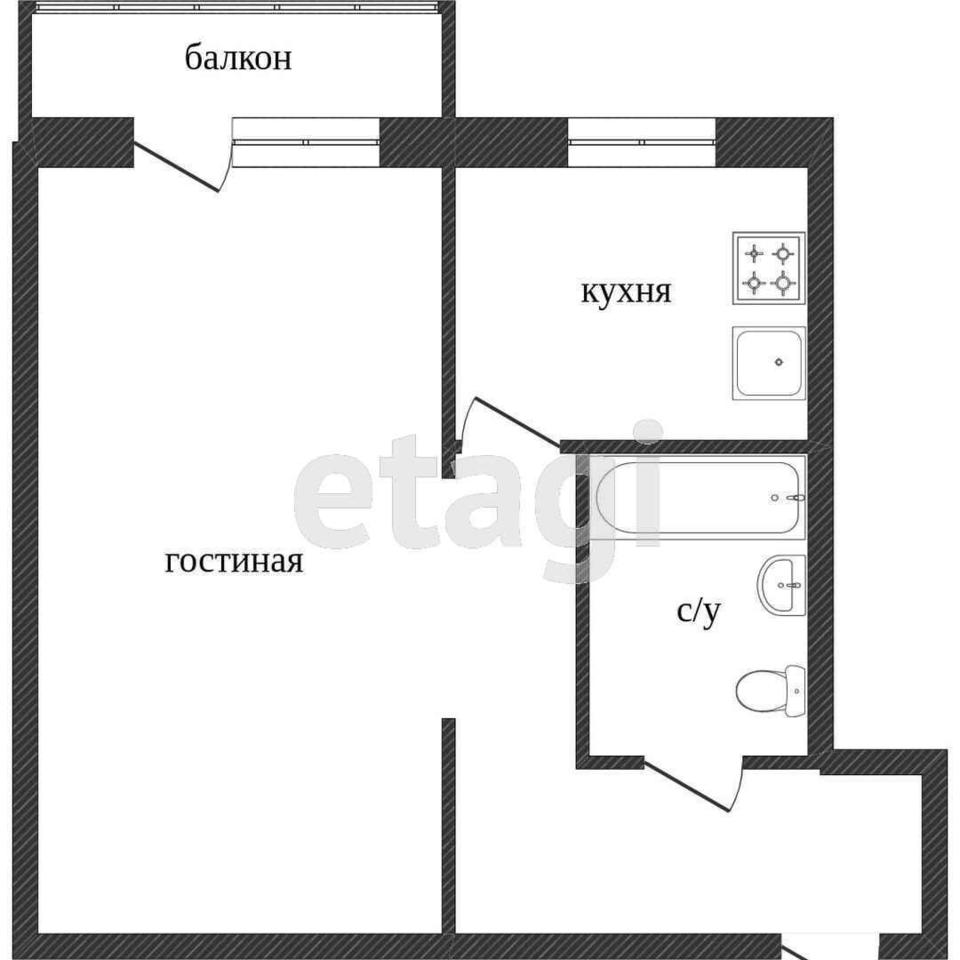 квартира г Амурск пр-кт Комсомольский 29 3-й микрорайон фото 15