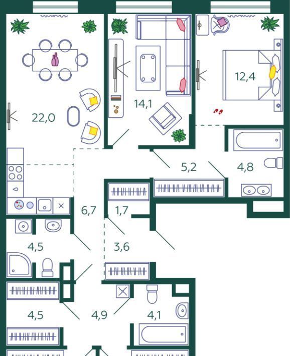 квартира г Москва метро Технопарк ЖК Шагал 2-я оч., к 2. 2 фото 1