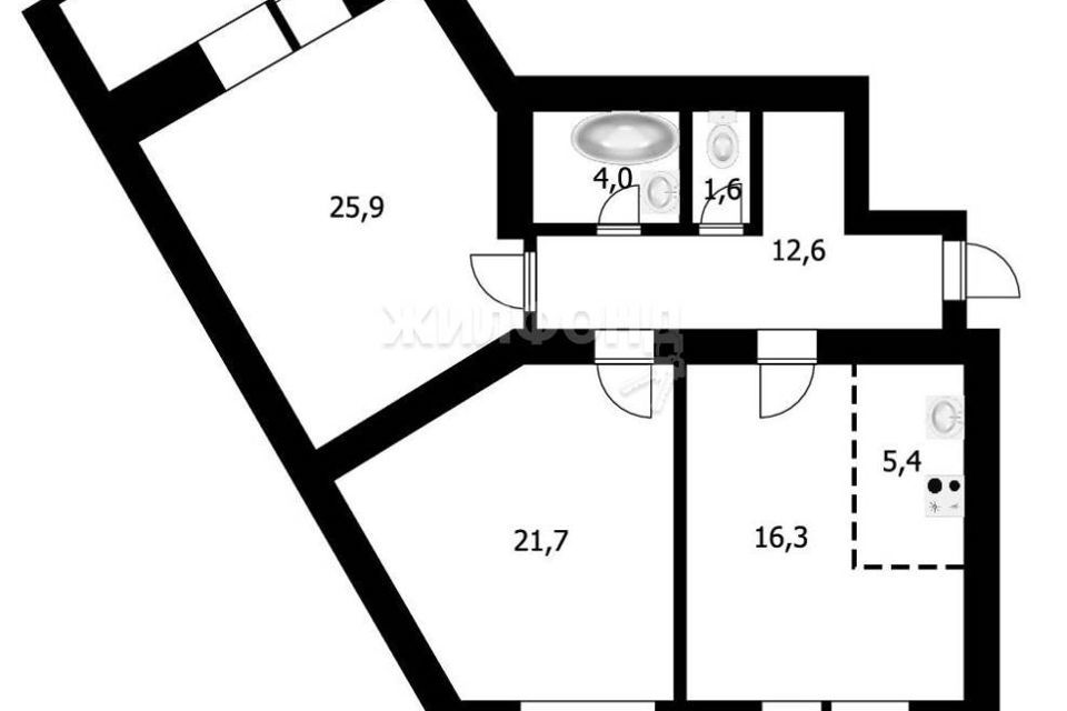 квартира р-н Новосибирский рп Краснообск мкр 2 230 фото 6