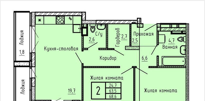 квартира г Екатеринбург Чкаловская ул Академика Парина 12/6 фото 1