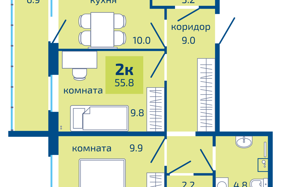 квартира г Пермь ул Целинная 59 городской округ Пермь фото 1