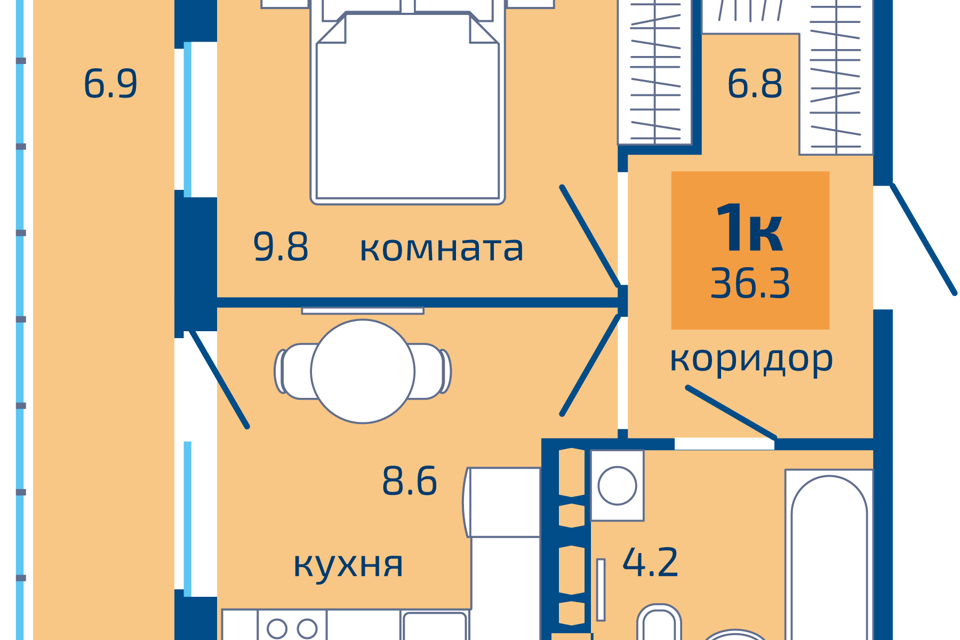 квартира г Пермь ул Целинная 59 городской округ Пермь фото 1