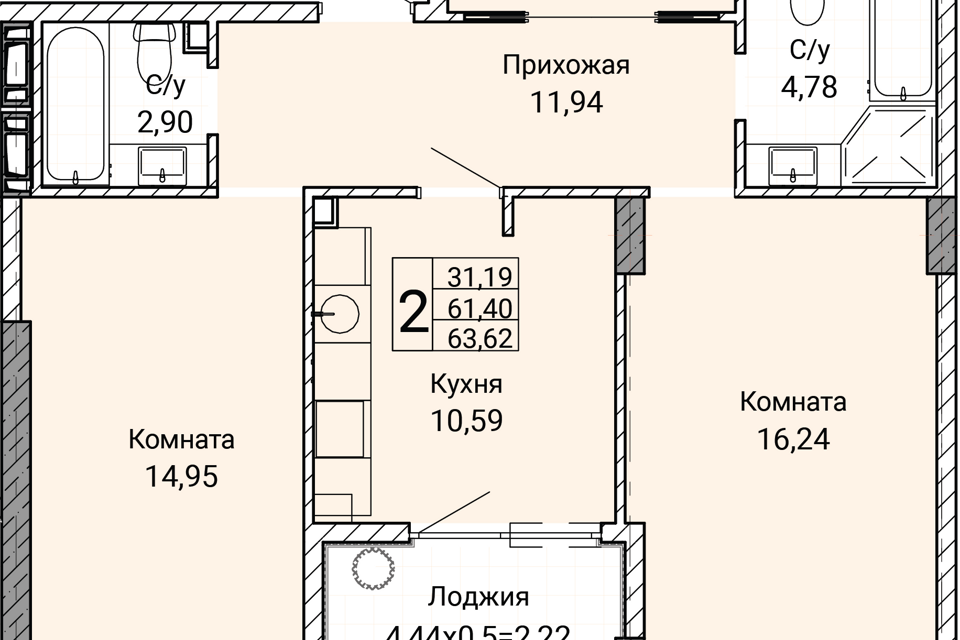 квартира г Севастополь ул Братьев Манганари 20 Гагаринский муниципальный округ фото 1