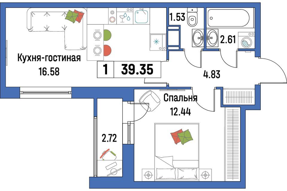 квартира р-н Всеволожский г Мурино ул Екатерининская 17 фото 1