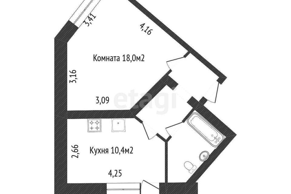 квартира г Белгород ул Молодежная 17 городской округ Белгород фото 10