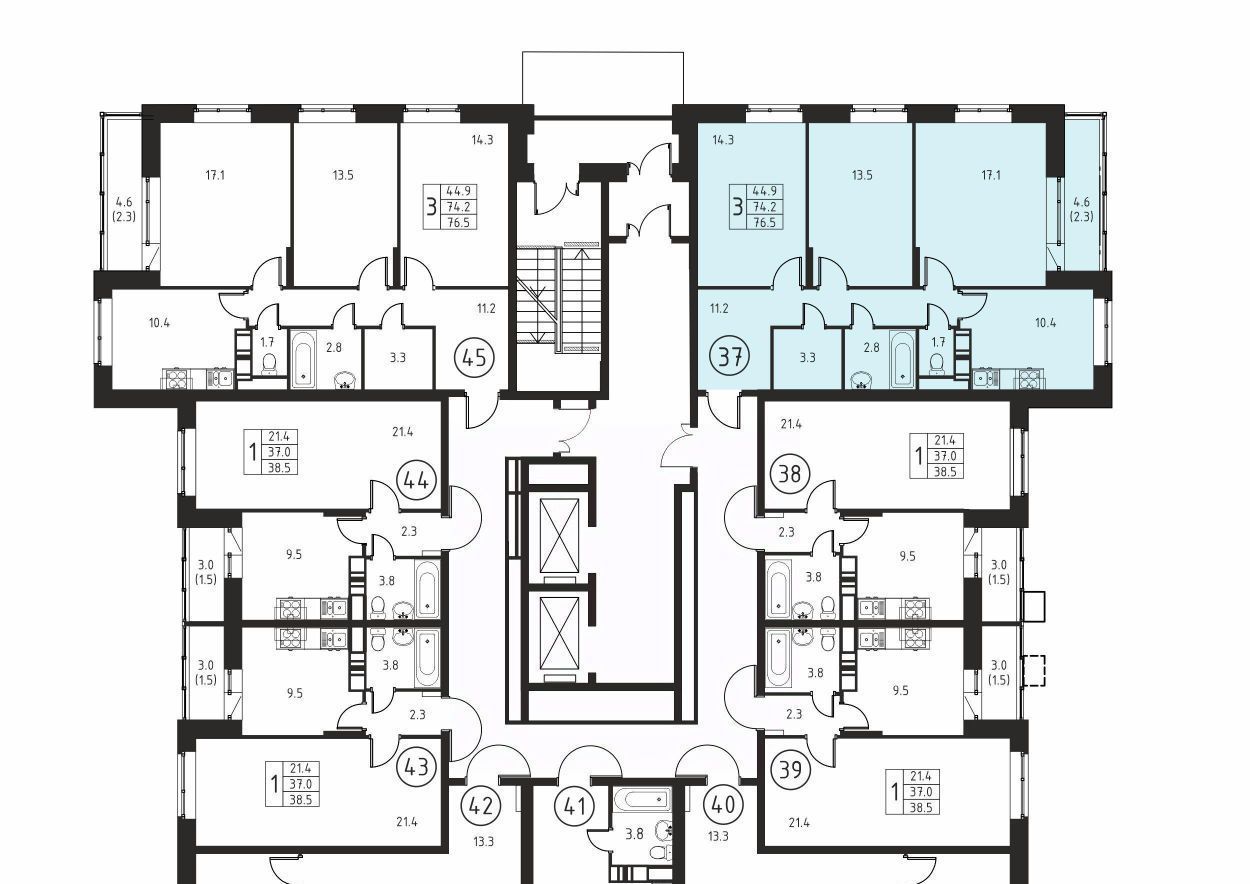 квартира г Домодедово ЖК Космос Домодедовская, Авиационный мкр фото 1