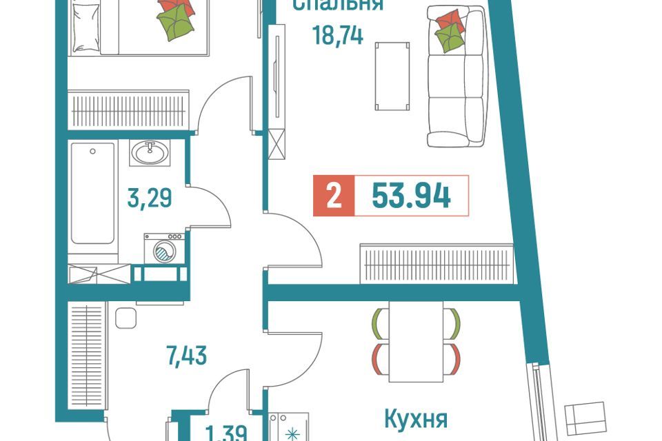 квартира р-н Всеволожский г Мурино ул Екатерининская 16/5 фото 1