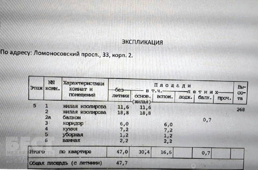 квартира г Москва метро Ломоносовский проспект пр-кт Ломоносовский 33к/2 фото 15