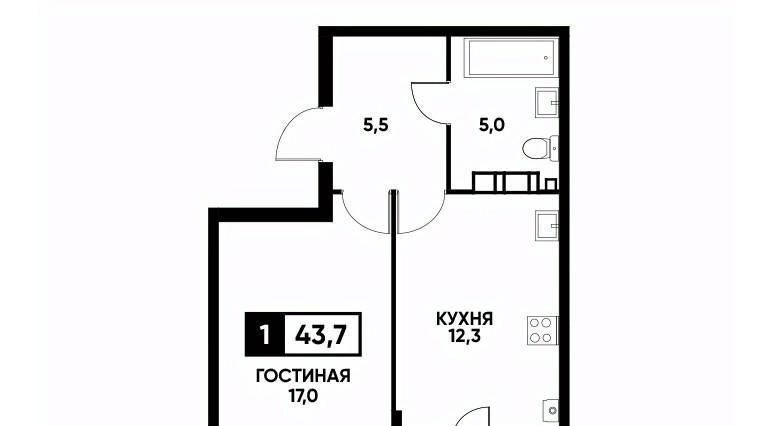 квартира г Ставрополь р-н Промышленный ул Андрея Голуба 16к/2 фото 1