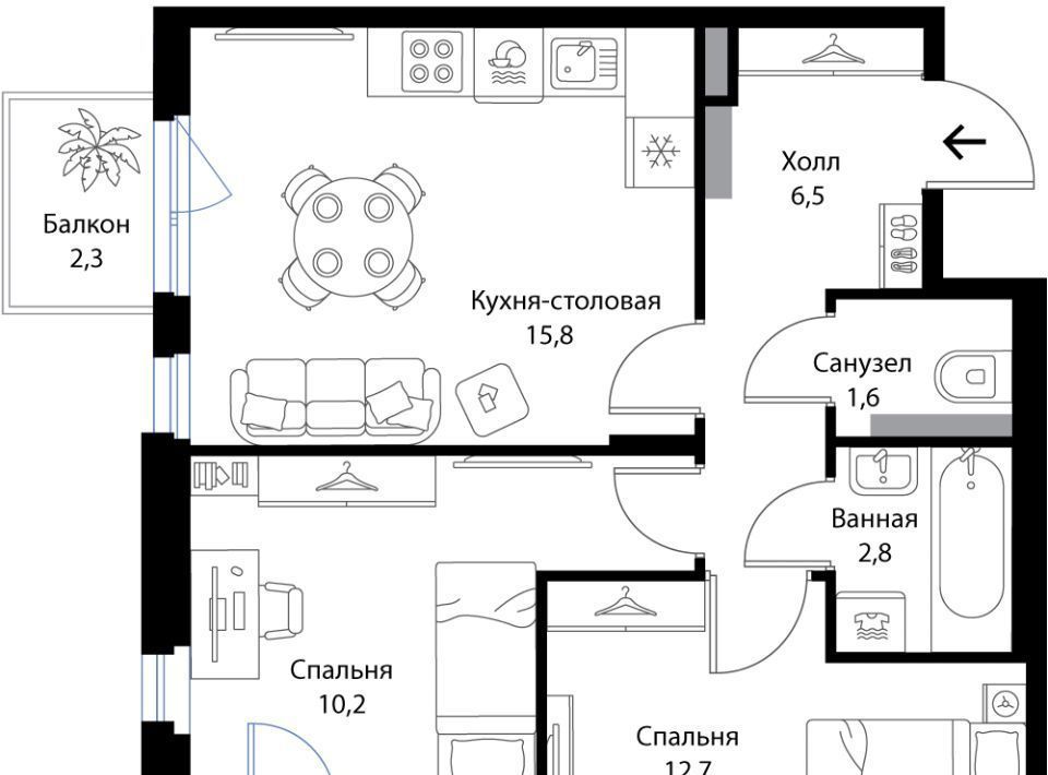 квартира р-н Ломоносовский д Ольгино Низинское с/пос, Проспект Ветеранов, Экография жилой комплекс фото 1