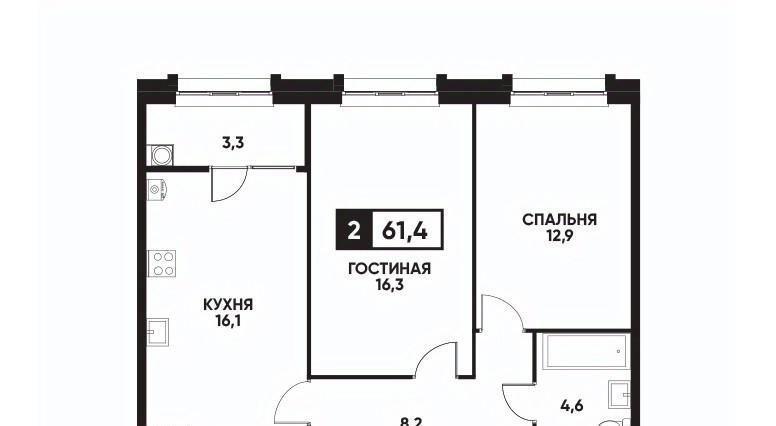 квартира г Ставрополь р-н Промышленный ул Андрея Голуба 16к/1 фото 1