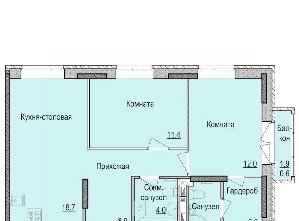 квартира г Ижевск р-н Индустриальный Культбаза ЖК «Утро на Репина» 3 жилрайон, 2-й мкр фото 1