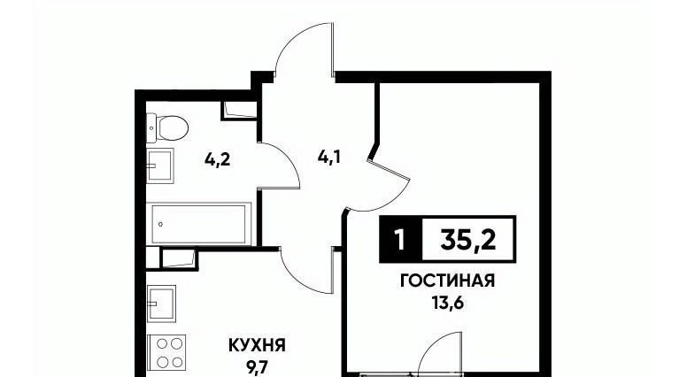 квартира г Ставрополь р-н Промышленный № 35 мкр, Основа жилой комплекс фото 1