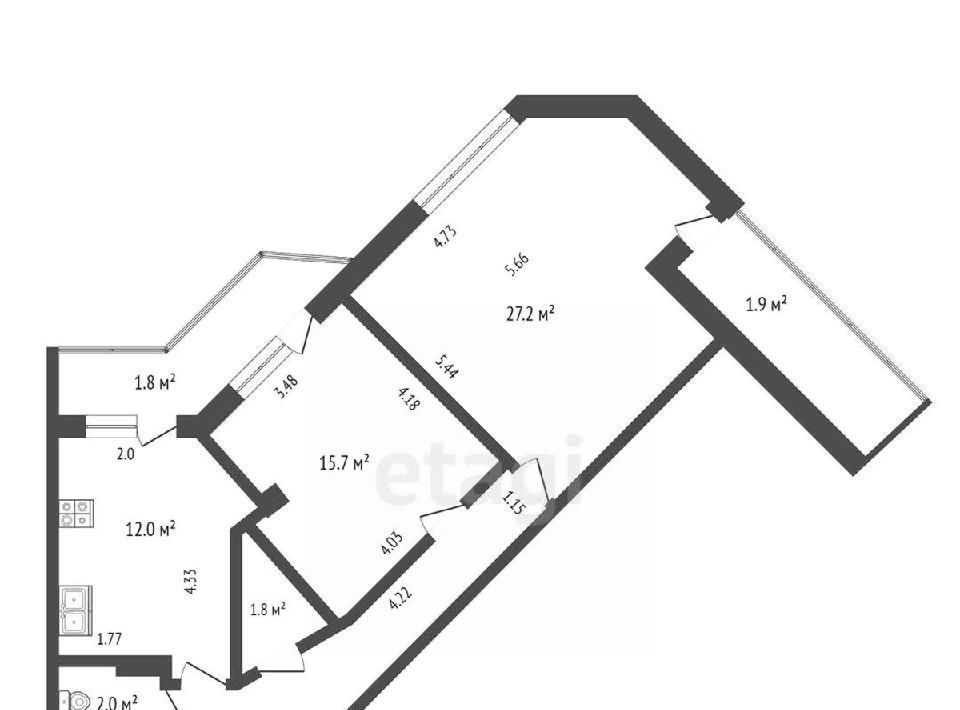 квартира г Омск р-н Кировский ул 3-я Енисейская 32/2 фото 29