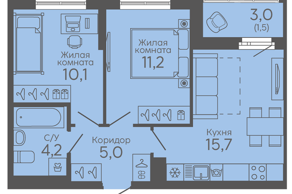 квартира г Екатеринбург б-р Новосинарский 4 Екатеринбург, муниципальное образование фото 1