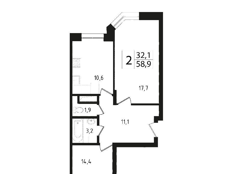 квартира городской округ Одинцовский г Звенигород мкр 3 13 Крёкшино фото 1