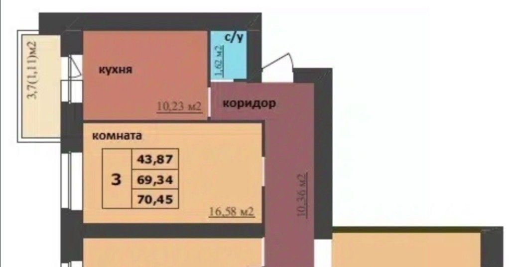 квартира г Ярославль р-н Дзержинский 15-й микрорайон Северный ЖК «Мегаполис» жилрайон фото 1