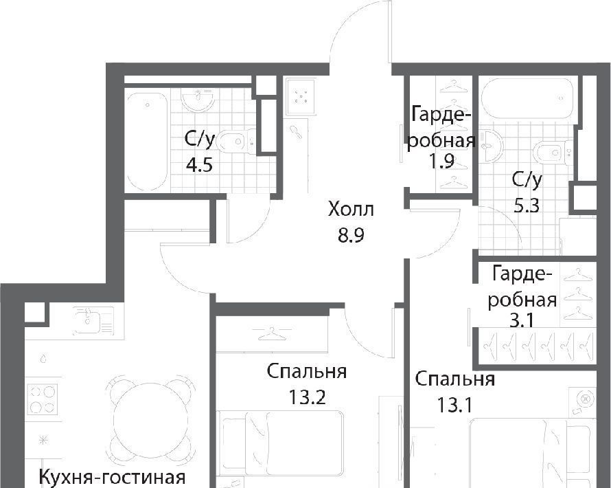 квартира г Москва метро Технопарк ЖК Нагатино Ай-Ленд к 1 фото 1