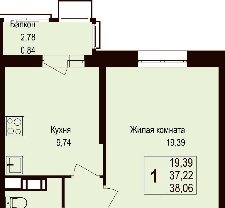 квартира г Подольск д Борисовка ул Рахманинова 13 Щербинка фото 1